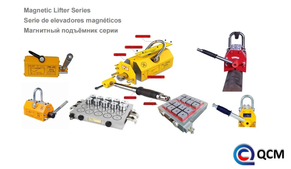 QCM Magnet has magnetic lifters with various magnetic attraction forces Magnetic Lifter Series