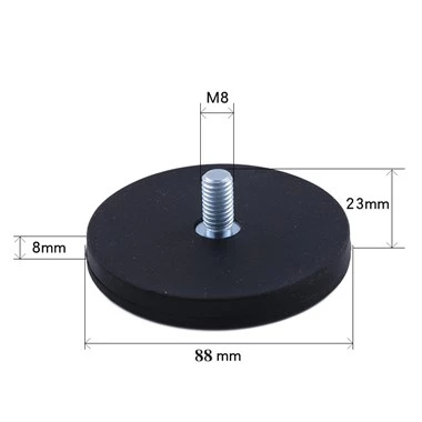 Inner Screw Hole Rubber Coated Magnet Holding Magnet